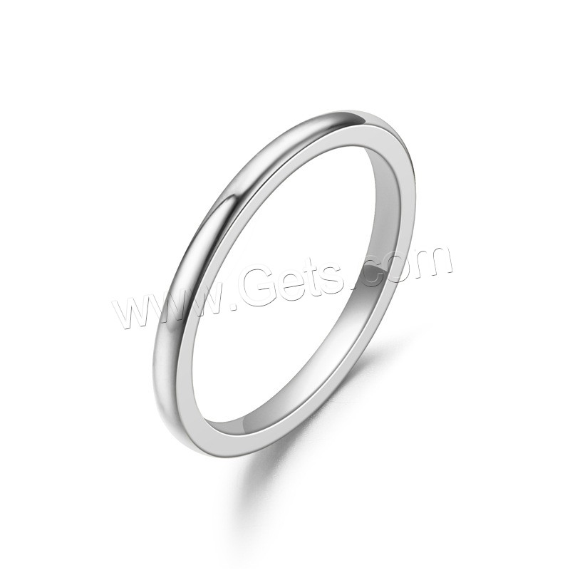 Stainless Steel Finger Ring, ring shape, plated, Unisex & different size for choice, more colors for choice, 2mm, Sold By PC