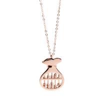 Stainless Steel Jewelry Necklace, Abacus, rose gold color plated, fashion jewelry & for woman Approx 18.97 Inch 