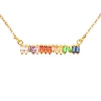 Titan Schmuck Halskette, Titanstahl, goldfarben plattiert, für Frau & mit Strass, 32*6mm, Länge:20 ZollInch, verkauft von Strang