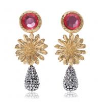 Zinc Alloy Rhinestone Drop Earring, plated, fashion jewelry & for woman & with rhinestone 