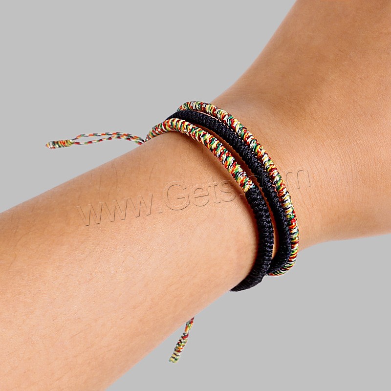 Nylon Cord Bracelets, Adjustable & folk style & for woman, more colors for choice, Length:Approx 10.63 Inch, Sold By Strand