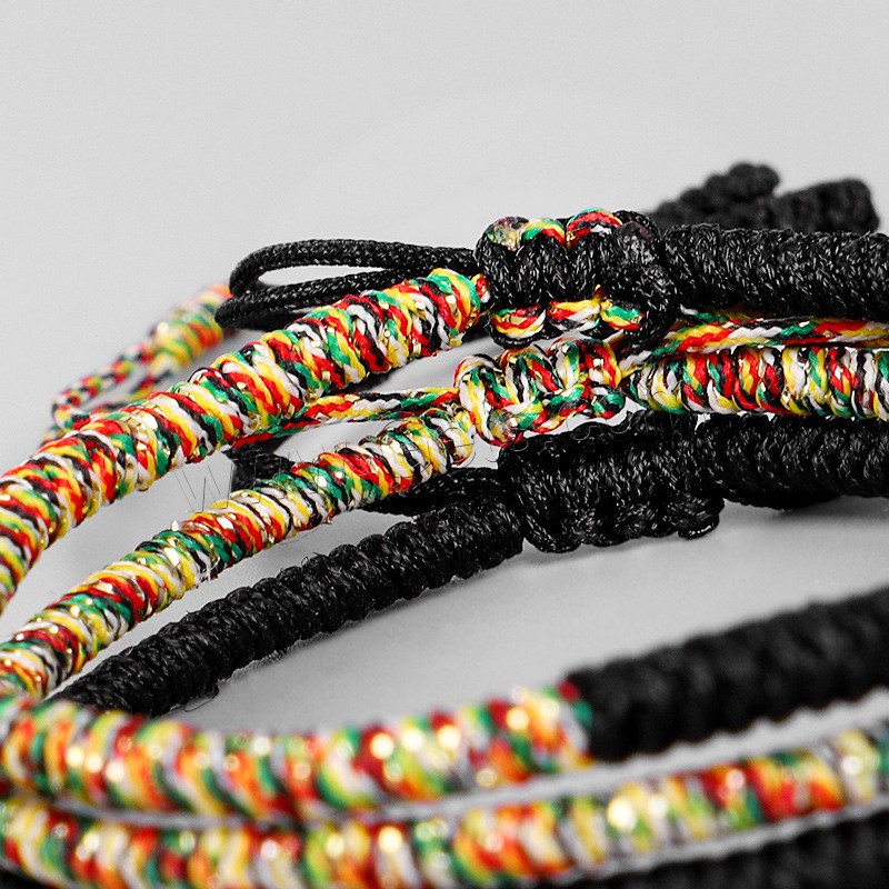 Nylon Cord Bracelets, Adjustable & folk style & for woman, more colors for choice, Length:Approx 10.63 Inch, Sold By Strand