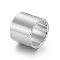 Titanium Steel Finger Ring, plated & brushed & for man 19mm 