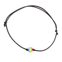 Nylon Cord Anklet, with Resin, Unisex & adjustable, multi-colored Approx 7.5 Inch 