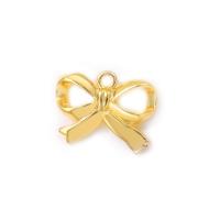 Brass Jewelry Pendants, Bowknot, gold color plated, DIY 