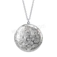 Stainless Steel Locket Necklace, plated, oval chain & for woman 27.5*27mm Inch 