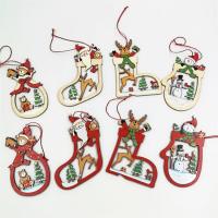 Christmas Hanging Decoration, Wood, hand drawing, durable 90*90*3mm 