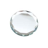 Glass Cosmetic Mirror Setting, plated, DIY 58mm 