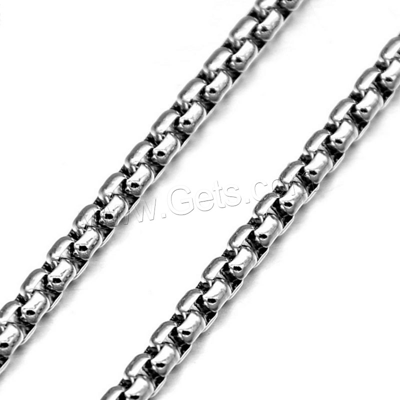 Stainless Steel Chain Necklace, plated, Unisex & different size for choice & box chain, more colors for choice, 25mm, Sold By Strand