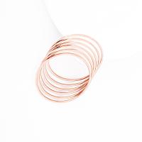 Stainless Steel Bangle, rose gold color plated, fashion jewelry & for woman Approx 7.41 Inch 