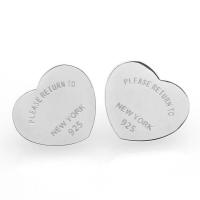 Stainless Steel Stud Earring, Heart, plated, Stainless Steel Ear Nut & Unisex 