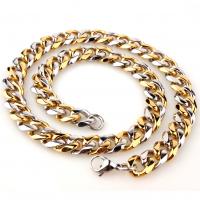 Stainless Steel Chain Necklace, plated, fashion jewelry & for man 