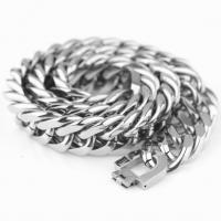 Stainless Steel Chain Necklace, silver color plated, fashion jewelry & for man, 21mm 