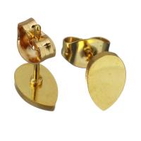 Stainless Steel Stud Earring, gold color plated, fashion jewelry & for woman 
