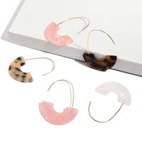 Acrylic Drop Earring, with Brass, injection moulding, fashion jewelry & for woman 60*40mm 