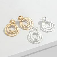 Brass Drop Earring, plated, fashion jewelry & for woman 37mm 