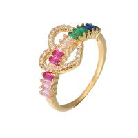 Cubic Zirconia Micro Pave Brass Finger Ring, plated & micro pave cubic zirconia & for woman 3mm,25*15mm 