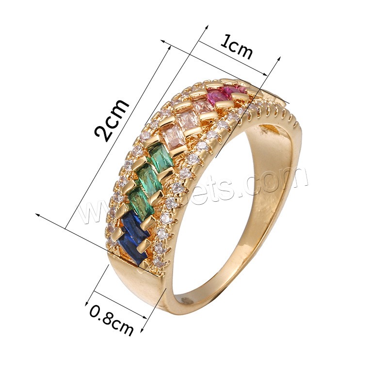 Cubic Zirconia Micro Pave Brass Finger Ring, plated, different size for choice & micro pave cubic zirconia & for woman, more colors for choice, 8mm,20*10mm, Sold By PC