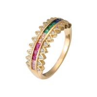 Cubic Zirconia Micro Pave Brass Finger Ring, plated & micro pave cubic zirconia & for woman 5mm,20*8mm 