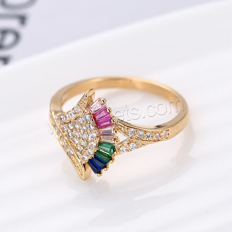 Rhinestone Brass Finger Ring, plated, different size for choice & for woman & with rhinestone, more colors for choice, 5mm,23*15mm, Sold By PC