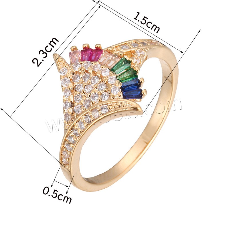 Rhinestone Brass Finger Ring, plated, different size for choice & for woman & with rhinestone, more colors for choice, 5mm,23*15mm, Sold By PC