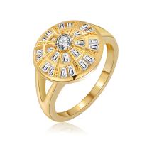 Cubic Zirconia Micro Pave Brass Finger Ring, plated & micro pave cubic zirconia & for woman 