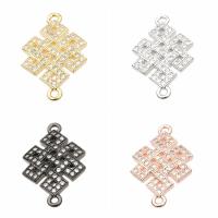 Cubic Zirconia Micro Pave Brass Connector, plated, micro pave cubic zirconia & 1/1 loop Approx 1mm 