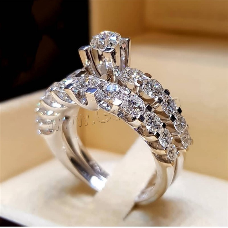 Rhinestone Zinc Alloy Finger Ring, plated, Unisex & different size for choice & with rhinestone, metallic color plated, Sold By PC
