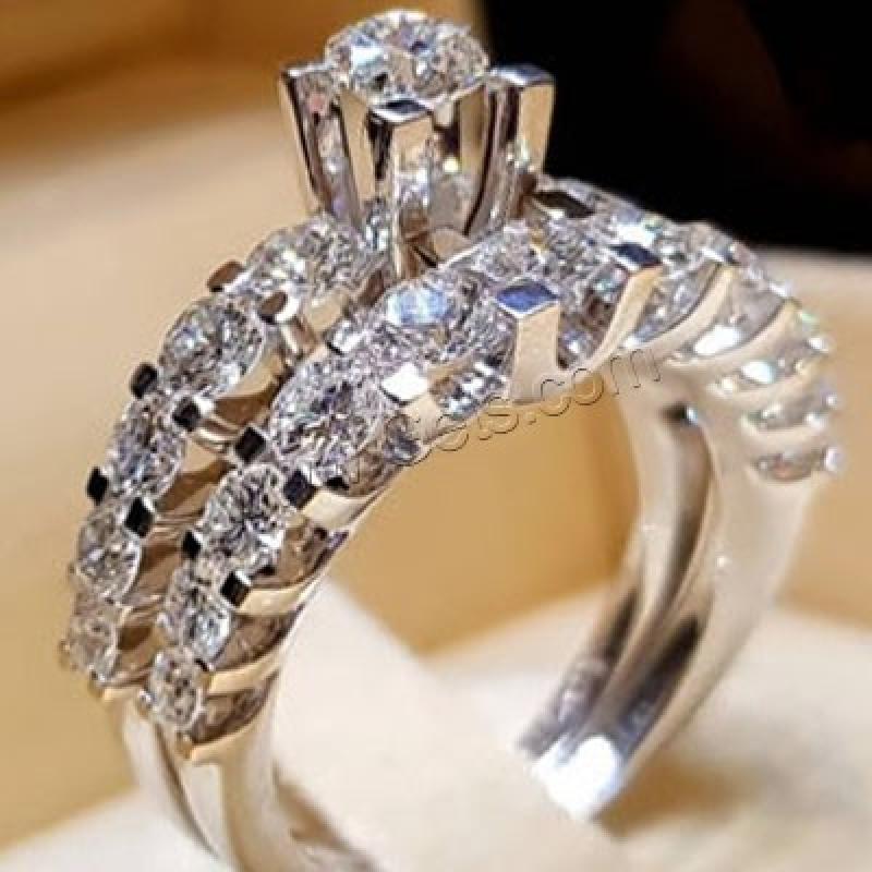 Rhinestone Zinc Alloy Finger Ring, plated, Unisex & different size for choice & with rhinestone, metallic color plated, Sold By PC