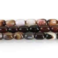 Natürliche Streifen Achat Perlen, keine, 13x18mm, Bohrung:ca. 1.5mm, Länge:ca. 15 ZollInch, 22PCs/Strang, verkauft von Strang