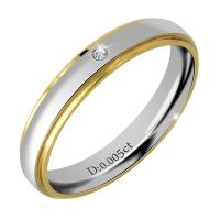 Titanium Steel Finger Ring, plated & for woman & with cubic zirconia, 4mm 