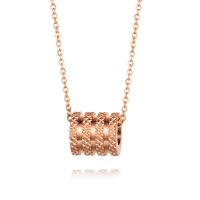 Titanium Steel Jewelry Necklace, with 5cm extender chain, rose gold color plated, oval chain & for woman Approx 17.7 Inch 