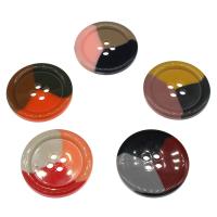 Смолы кнопки 4 отверстия, канифоль, Много цветов для выбора отверстие:Приблизительно 3.5mm, 100ПК/сумка, продается сумка