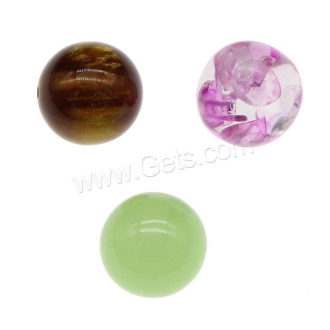 Harz Perlen Schmuck, rund, verschiedene Größen vorhanden & halbgebohrt, keine, 500PCs/Tasche, verkauft von Tasche