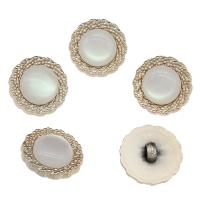 Zinc Alloy Shank Button, with Resin, platinum color plated, white Approx 2.4mm 