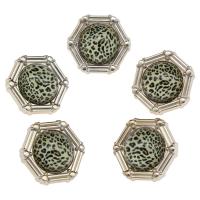 Zinc Alloy Shank Button, with Resin, platinum color plated Approx 2.2mm 