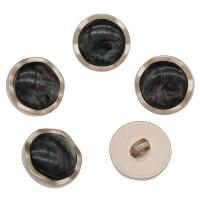Botón de caña de aleación de cinc, aleación de zinc, con resina, chapado en oro KC, Negro, 23x11mm, agujero:aproximado 2.6mm, 100PCs/Bolsa, Vendido por Bolsa