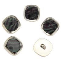 Zinc Alloy Shank Button, with Resin, platinum color plated, fashion jewelry Approx 2.8mm 