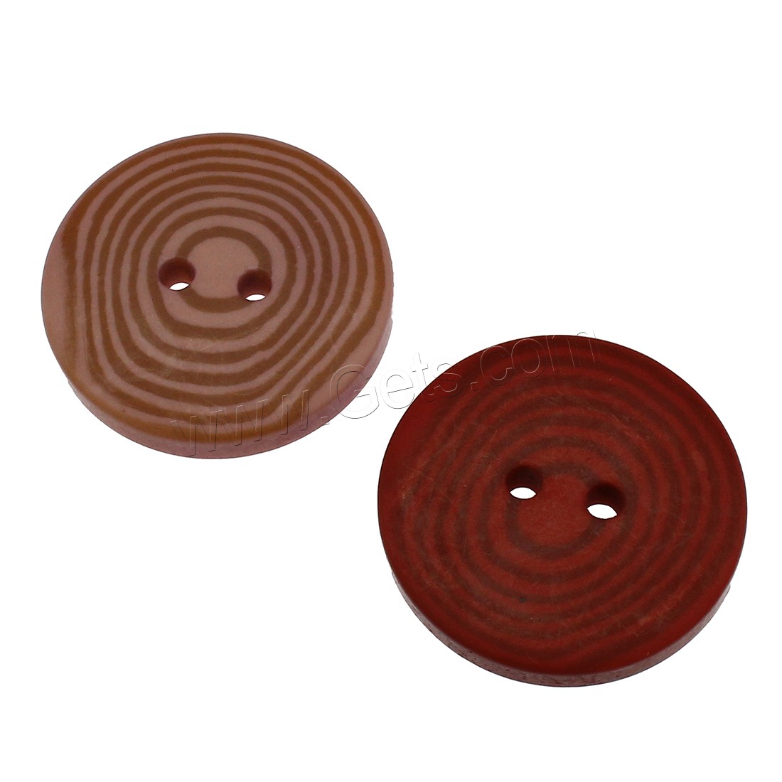 2-Loch Harz Knopf, flache Runde, verschiedene Größen vorhanden, keine, 100PCs/Tasche, verkauft von Tasche