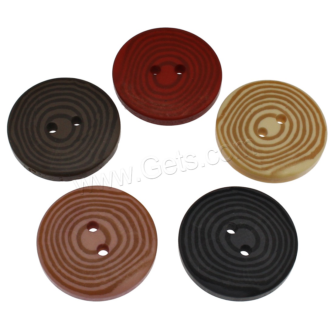 2 Hole Resin Button, Flat Round, different size for choice, more colors for choice, 100PCs/Bag, Sold By Bag