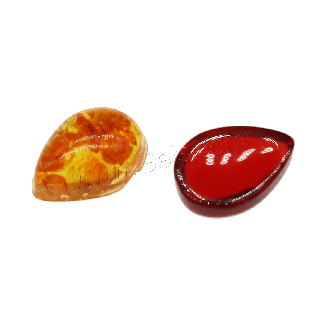 Fashion Resin Cabochons, Teardrop, different size for choice, more colors for choice, Sold By Bag