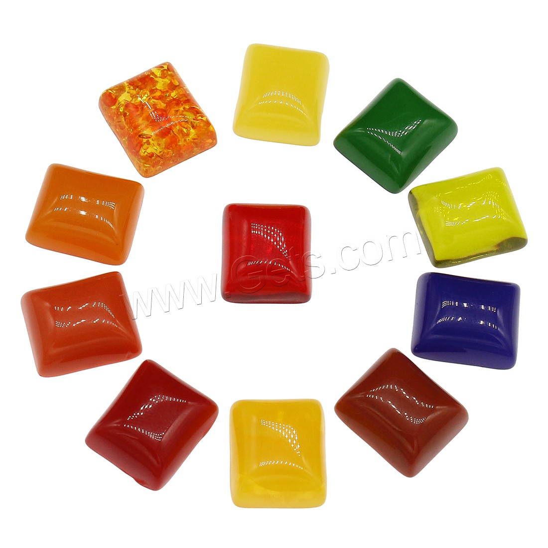 Fashion Resin Cabochons, Rectangle, different size for choice, more colors for choice, Sold By Bag