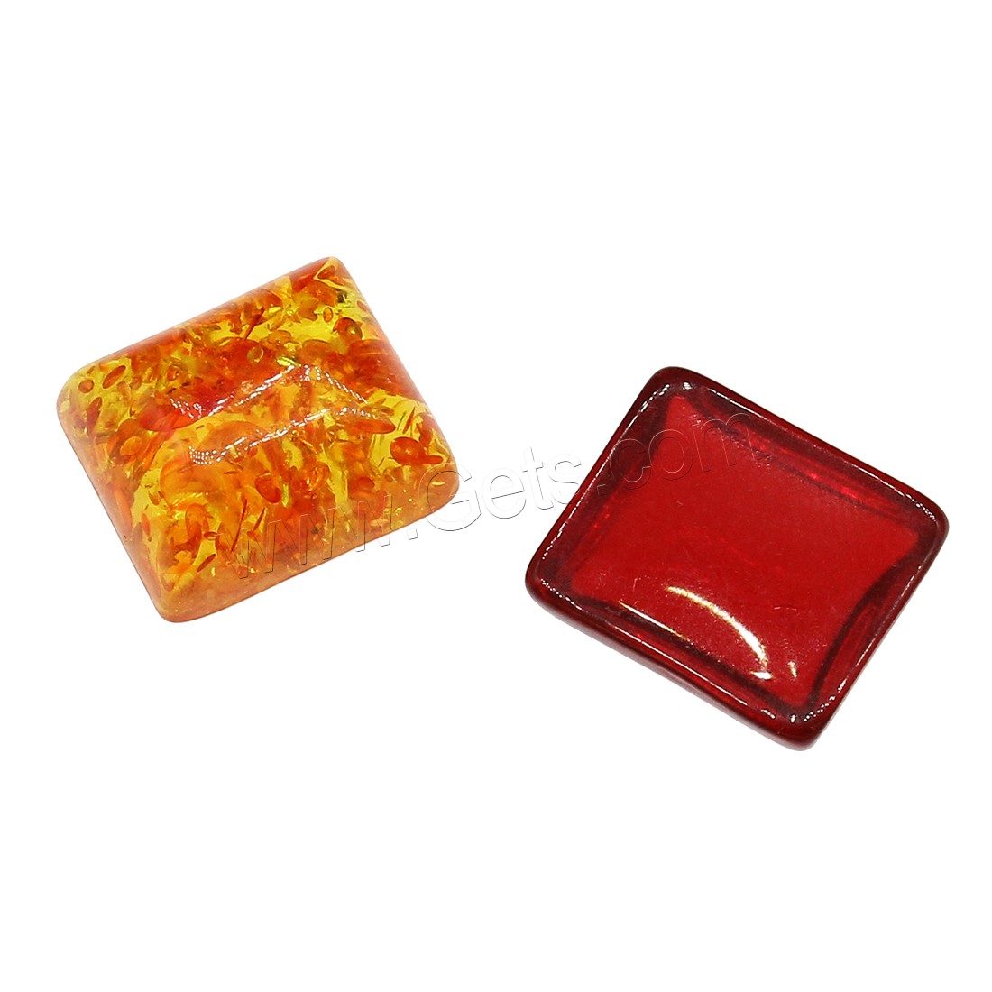 Fashion Resin Cabochons, Rectangle, different size for choice, more colors for choice, Sold By Bag