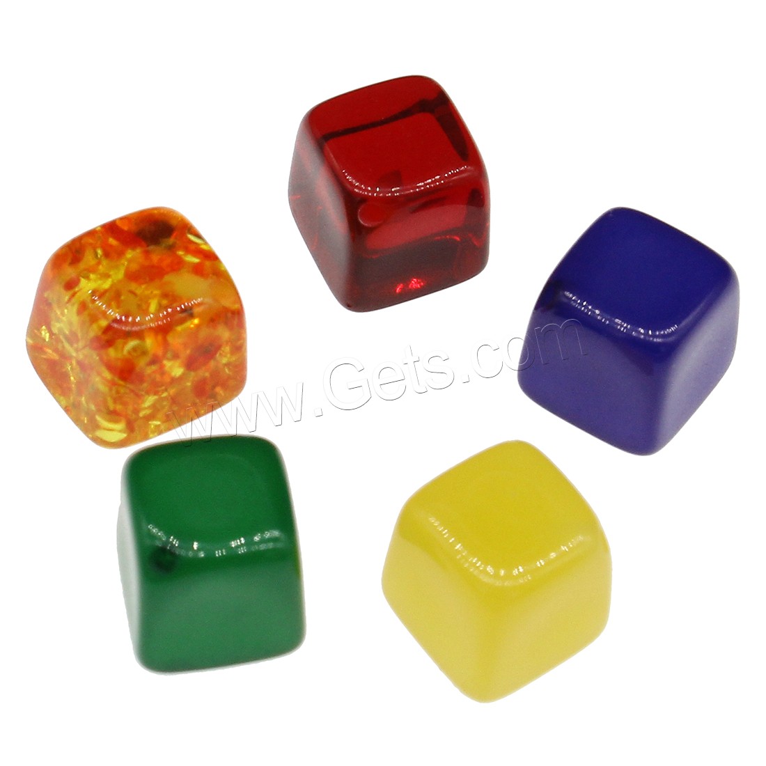 Fashion Resin Cabochons, Square, different size for choice, more colors for choice, Sold By Bag