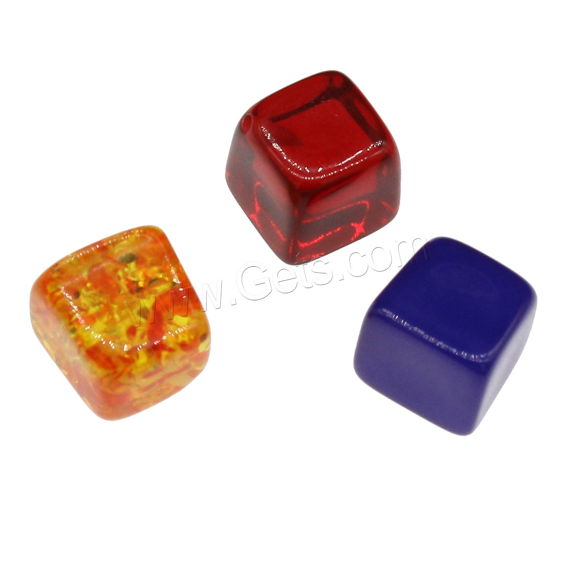 Fashion Resin Cabochons, Square, different size for choice, more colors for choice, Sold By Bag