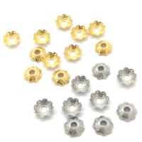 Stainless Steel Bead Cap, Flower, plated, DIY 7mm Approx 2mm 