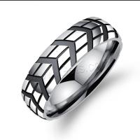 Men Stainless Steel Ring in Bulk, plated, Corrosion-Resistant & fashion jewelry & for man & enamel, silver color 