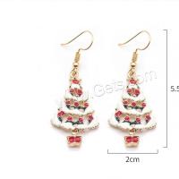 Zinc Alloy Drop Earring, with enamel, plated, Christmas Design & fashion jewelry & for woman 
