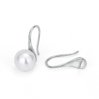 925 Sterling Silver Pearl Post, plated 5mm, Inner Approx 5mm 