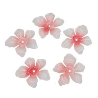 Iron Bead Caps, Flower, stoving varnish, pink Approx 1.3mm 